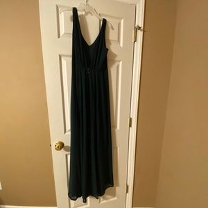 Bridesmaid dress- Jenn maxi dress- emerald chiffon